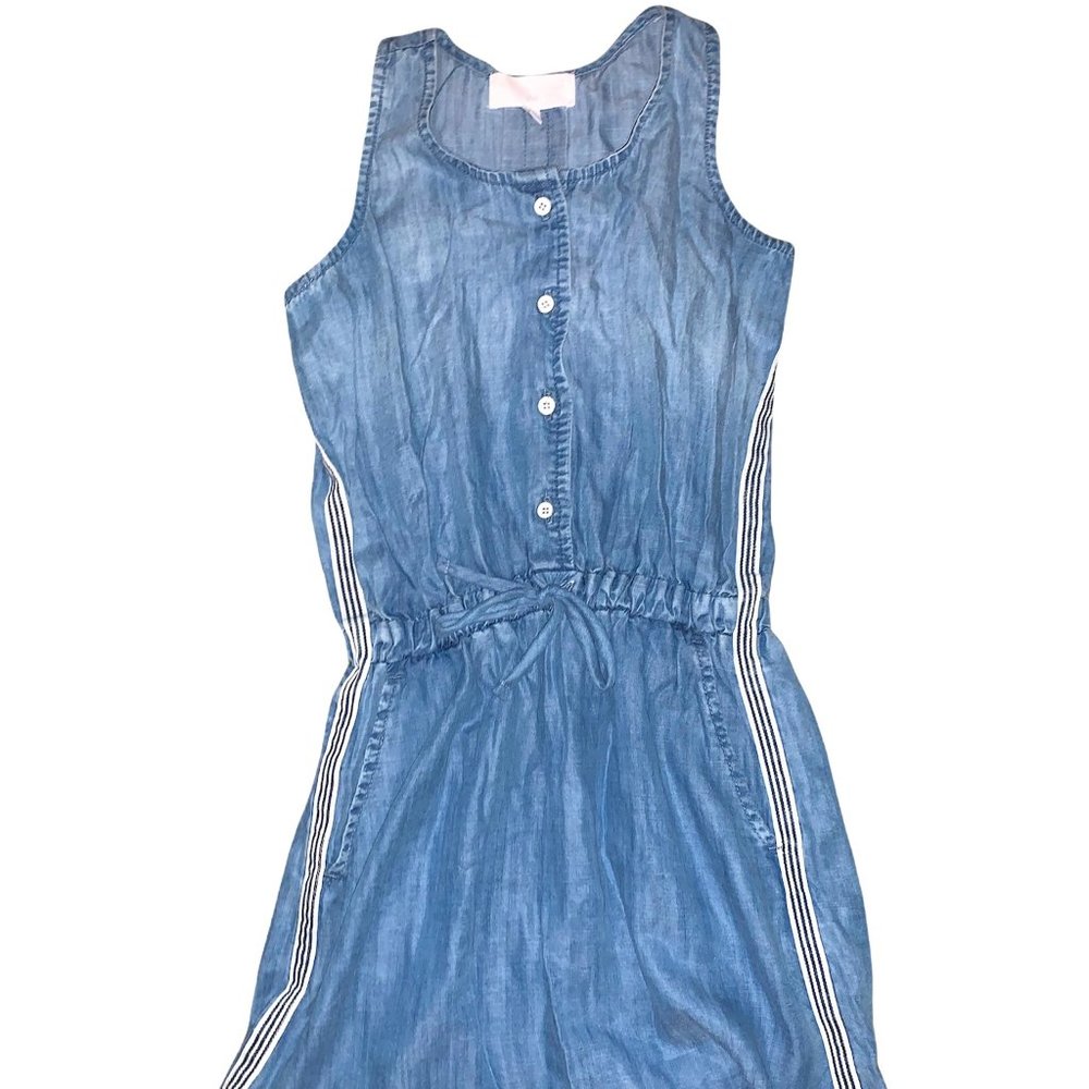 BELLA DAHL GIRLS DENIM CHAMBRAY DRESS - Picture 3 of 11
